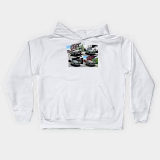 Old car collage Kids Hoodie